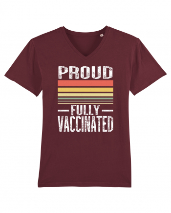 Proud Fully Vaccinated Sunset Burgundy