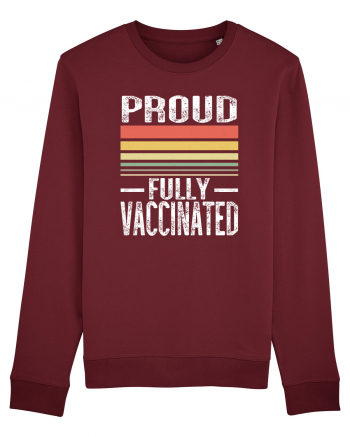 Proud Fully Vaccinated Sunset Burgundy