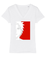 Naruto - Pain sketch Tricou mânecă scurtă guler V Damă Evoker