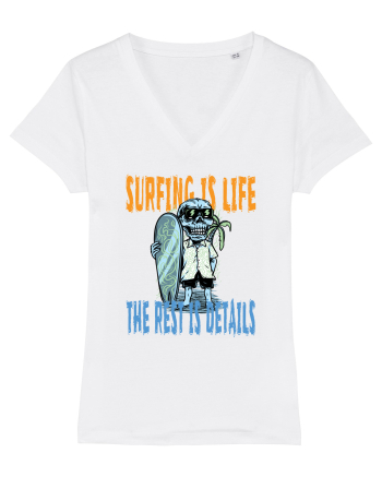Surfing Is Life The Rest Is Details White