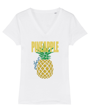 Pineapple Vibes Retro White