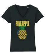 Pineapple Vibes Retro Tricou mânecă scurtă guler V Damă Evoker