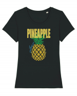 Pineapple Vibes Retro Tricou mânecă scurtă guler larg fitted Damă Expresser