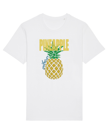 Pineapple Vibes Retro White