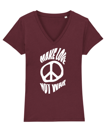 Make Love Not War Burgundy