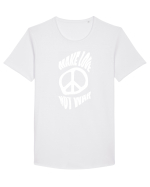 Make Love Not War Tricou mânecă scurtă guler larg Bărbat Skater