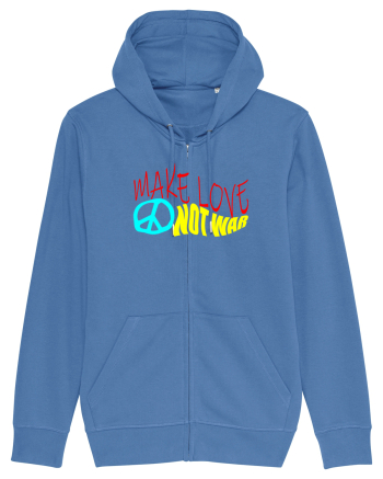 Make Love Not War Bright Blue