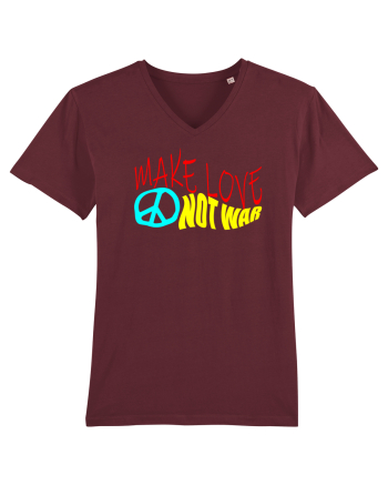 Make Love Not War Burgundy