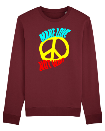 Make Love Not War Burgundy