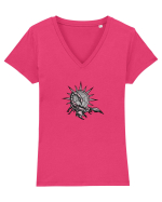 Scorpio Sun BW Tricou mânecă scurtă guler V Damă Evoker