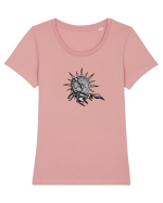 Scorpio Sun BW Tricou mânecă scurtă guler larg fitted Damă Expresser