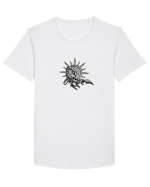Scorpio Sun BW Tricou mânecă scurtă guler larg Bărbat Skater