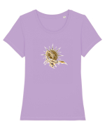Scorpio Sun color Tricou mânecă scurtă guler larg fitted Damă Expresser