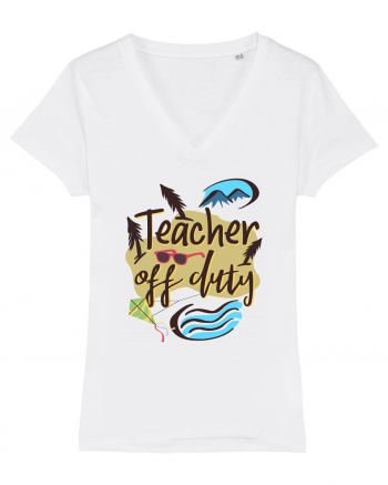 Tricou de profesor. Profesor in vacanta White