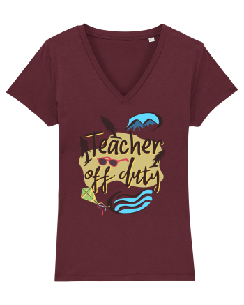 Tricou de profesor. Profesor in vacanta Burgundy