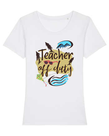 Tricou de profesor. Profesor in vacanta White