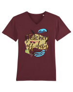 Tricou de profesor. Profesor in vacanta Tricou mânecă scurtă guler V Bărbat Presenter