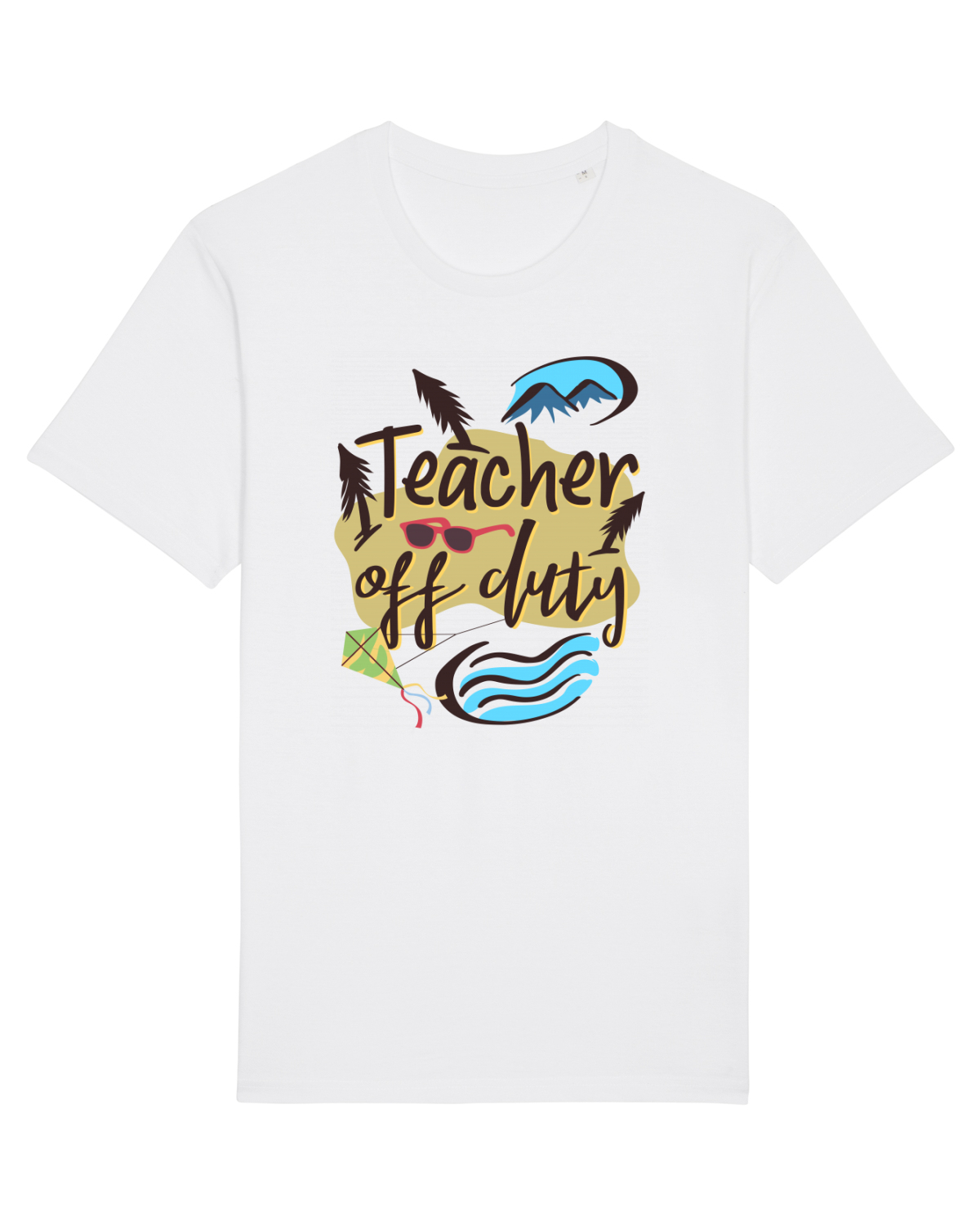 Tricou mânecă scurtă Unisex Rocker White
