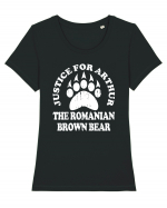 Justice For Arthur The Romanian Brown Bear Tricou mânecă scurtă guler larg fitted Damă Expresser