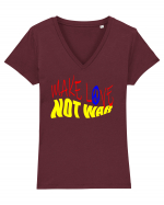 Make Love Not War 4 Tricou mânecă scurtă guler V Damă Evoker