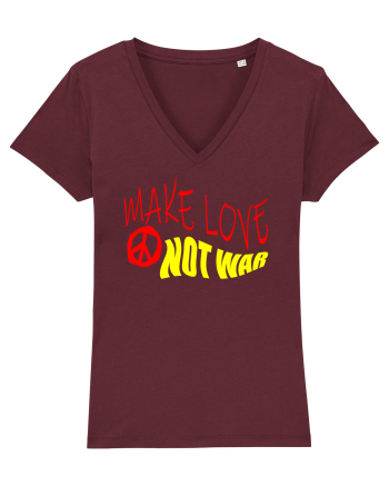Make Love Not War 5 Burgundy