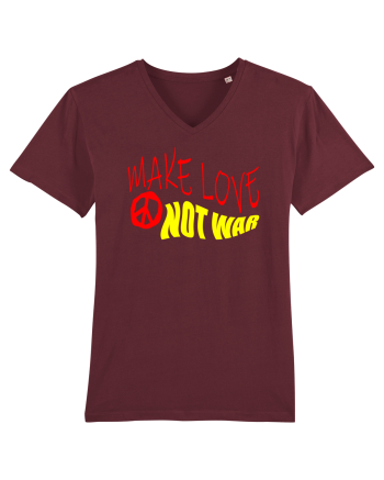 Make Love Not War 5 Burgundy