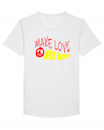 Make Love Not War 5 Tricou mânecă scurtă guler larg Bărbat Skater