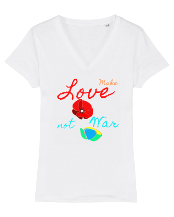 Make Love Not War 6 White