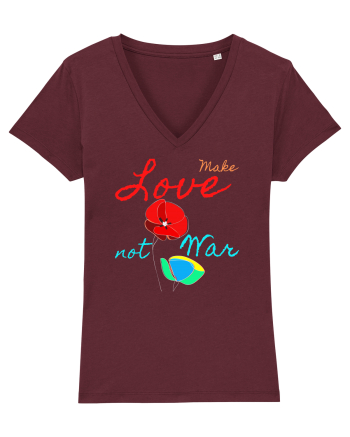 Make Love Not War 6 Burgundy