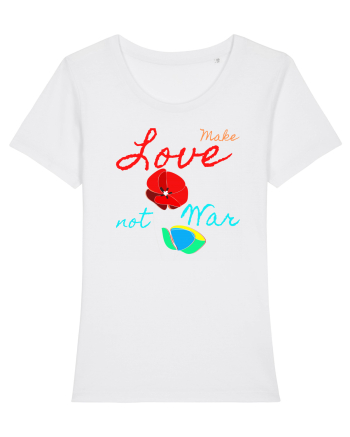 Make Love Not War 6 White