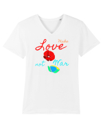 Make Love Not War 6 Tricou mânecă scurtă guler V Bărbat Presenter