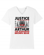 Dreptate pentru Arthur, cel mai mare urs din Romania Tricou mânecă scurtă guler V Bărbat Presenter