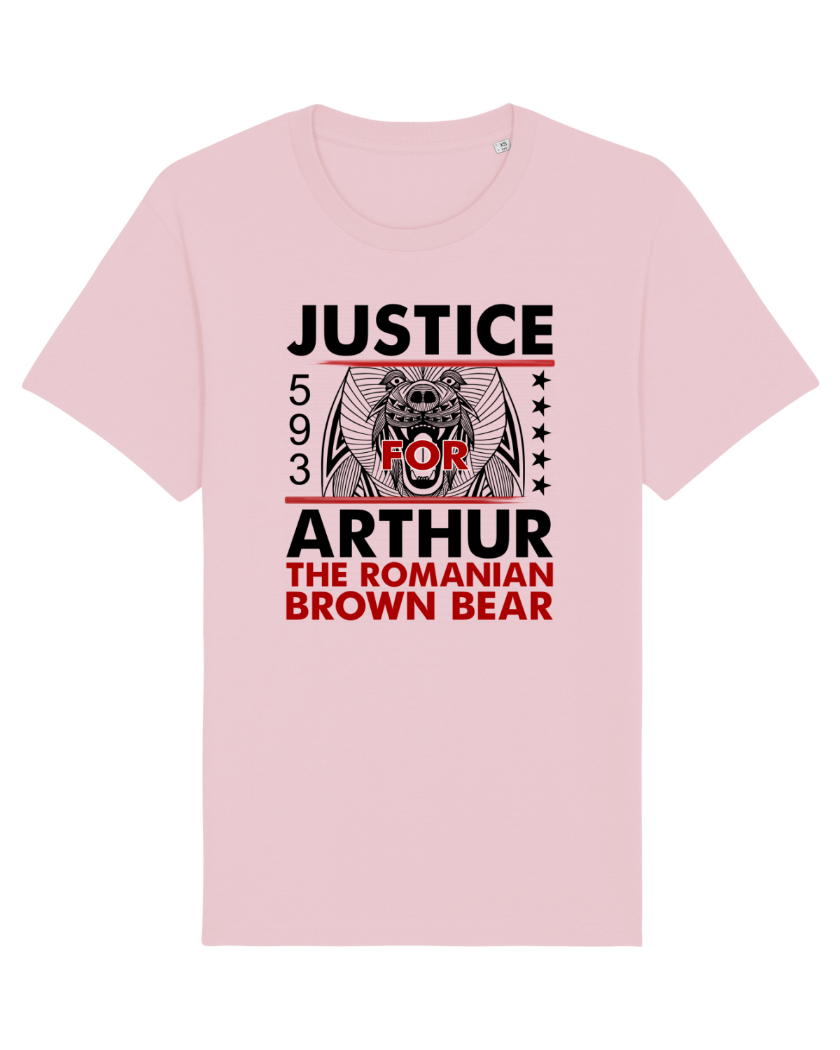 Tricou mânecă scurtă Unisex Rocker Cotton Pink