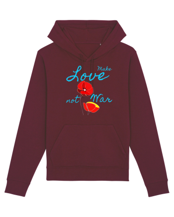 Make Love Not War 7 Burgundy