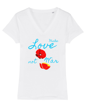 Make Love Not War 7 White