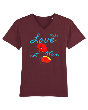 Make Love Not War 7 Burgundy