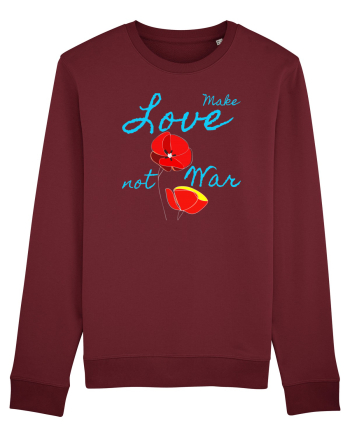 Make Love Not War 7 Burgundy