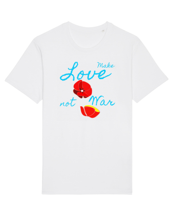 Make Love Not War 7 White