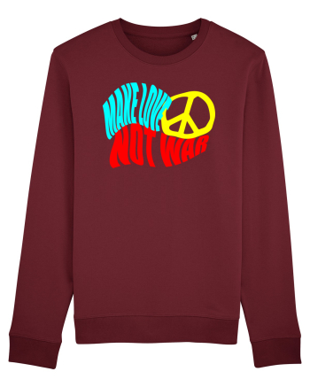 Make Love Not War 8 Burgundy