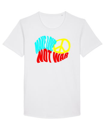 Make Love Not War 8 White