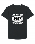 I'm Not Old I'm Awesome 1987 Tricou mânecă scurtă guler larg Bărbat Skater