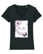 Where Flowers Bloom Tricou mânecă scurtă guler V Damă Evoker