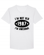 I'm Not Old I'm Awesome 1987 Tricou mânecă scurtă guler larg Bărbat Skater