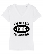 I'm Not Old I'm Awesome 1986 Tricou mânecă scurtă guler V Damă Evoker