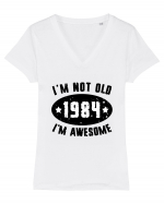 I'm Not Old I'm Awesome 1984 Tricou mânecă scurtă guler V Damă Evoker