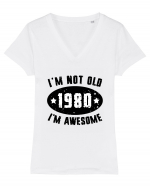 I'm Not Old I'm Awesome 1980 Tricou mânecă scurtă guler V Damă Evoker