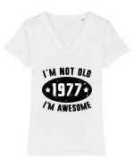 I'm Not Old I'm Awesome 1977 Tricou mânecă scurtă guler V Damă Evoker