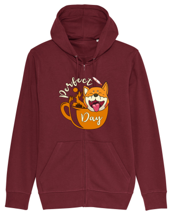 Ziua Perfecta Cafea Drumetie Catelul Shiba Inu Burgundy