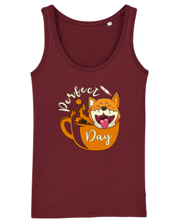 Ziua Perfecta Cafea Drumetie Catelul Shiba Inu Burgundy
