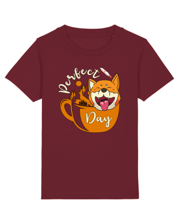 Ziua Perfecta Cafea Drumetie Catelul Shiba Inu Burgundy